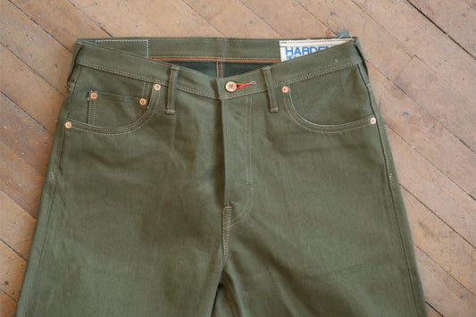 301 Fullcut Olive Green Selvedge Denim Jeans